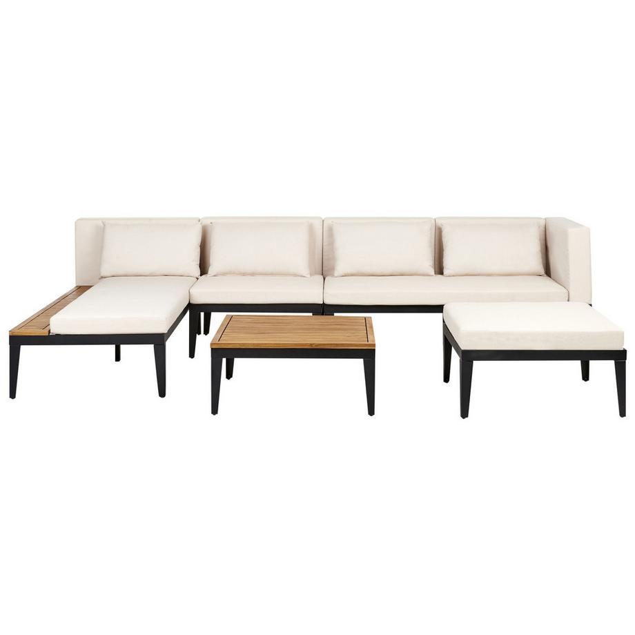 Lounge Set mit Tisch aus FSC® zertifiziertes Akazienholz Rustikal BRACCIANO