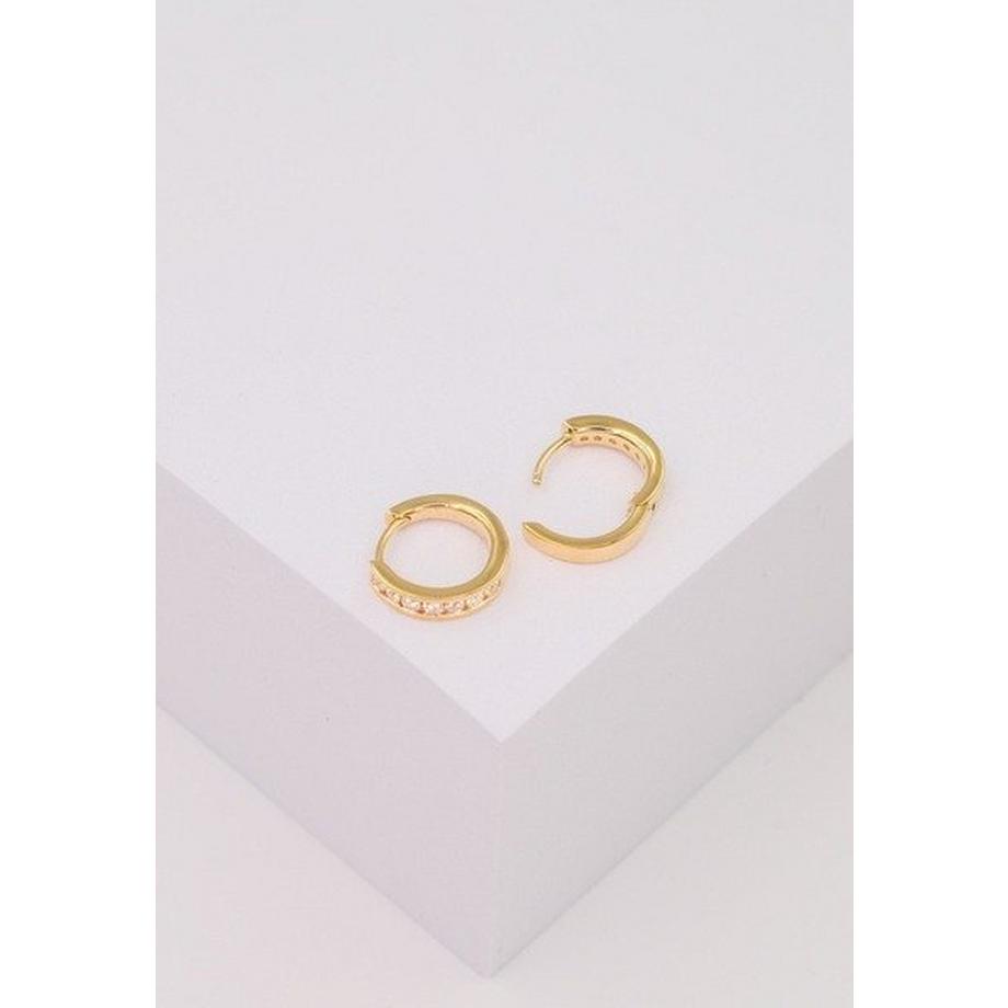 MUAU Schmuck  Créoles charnière or jaune 750 brillants 0.30ct. 12.5mm 