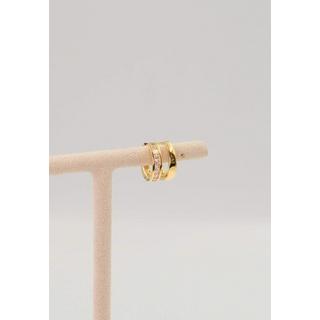 MUAU Schmuck  Creolen Scharnier Gelbgold 750 Brillanten 0.30ct. 12.5mm 