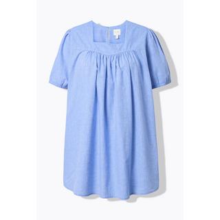 Ulla Popken Tunique Décolleté Carré Manches Courtes Bouffantes  