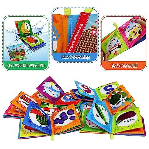 Activity-board  Livre en tissu 6 pièces pour bébés, livre en tissu doux pour bébés, jouet éducatif pour bébés, jouet éducatif pour l'apprentissage précoce 