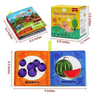 Activity-board  Livre en tissu 6 pièces pour bébés, livre en tissu doux pour bébés, jouet éducatif pour bébés, jouet éducatif pour l'apprentissage précoce 