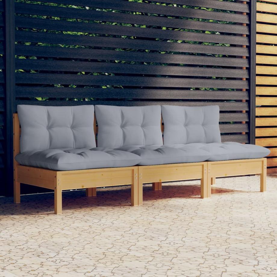 VidaXL 3-sitzer-gartensofa kiefernholz  