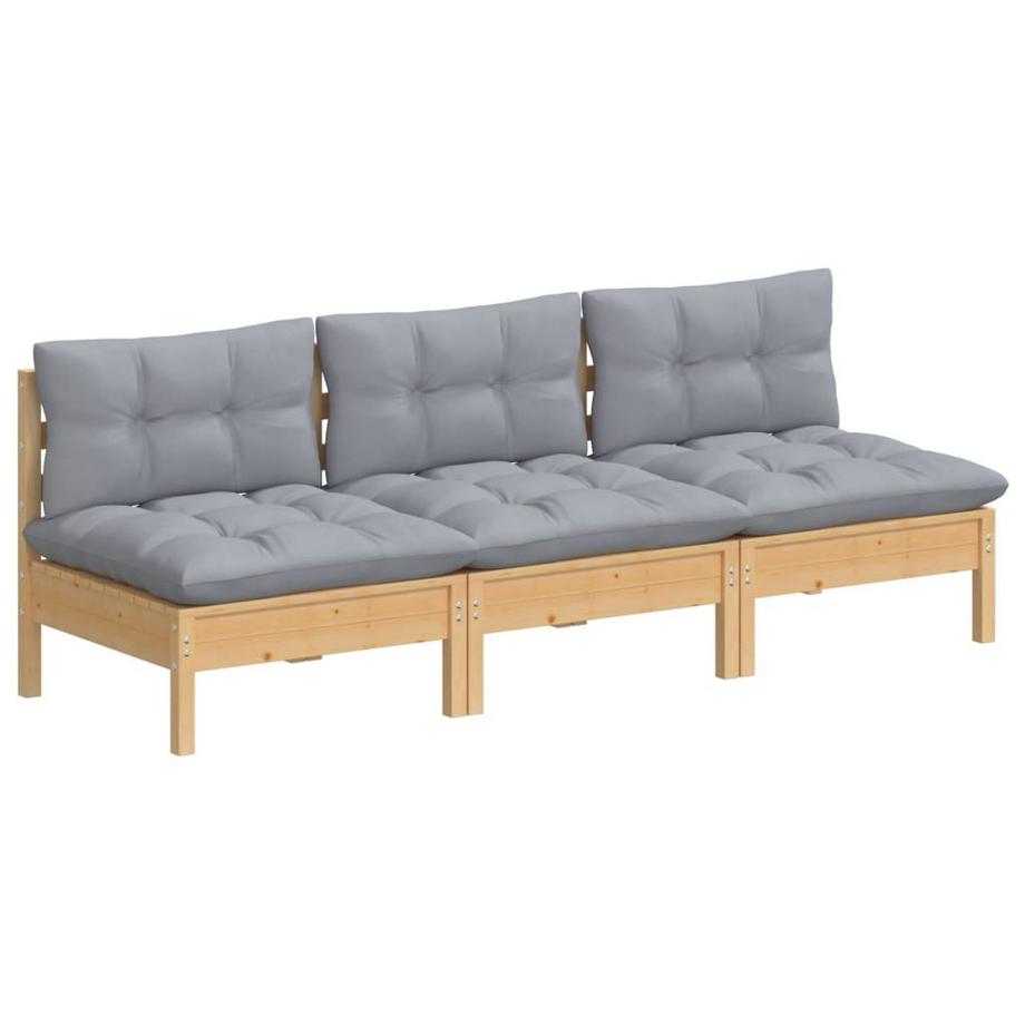 VidaXL 3-sitzer-gartensofa kiefernholz  