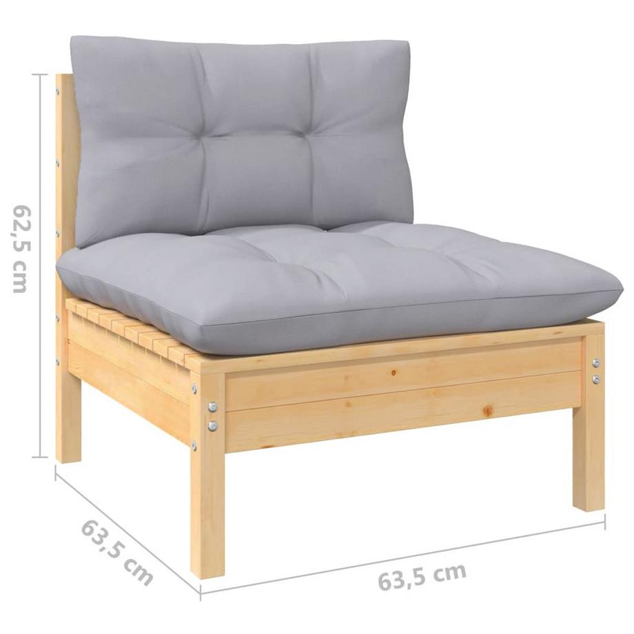VidaXL 3-sitzer-gartensofa kiefernholz  