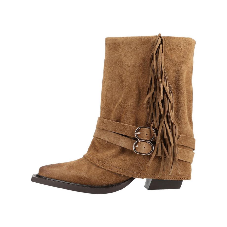 STEVE MADDEN Stiefelette mit Fransen und Schnallenriemen  