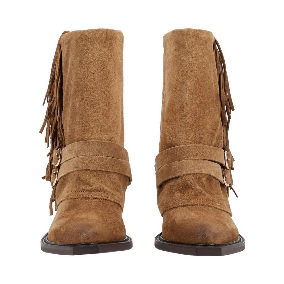 STEVE MADDEN Stiefelette mit Fransen und Schnallenriemen  