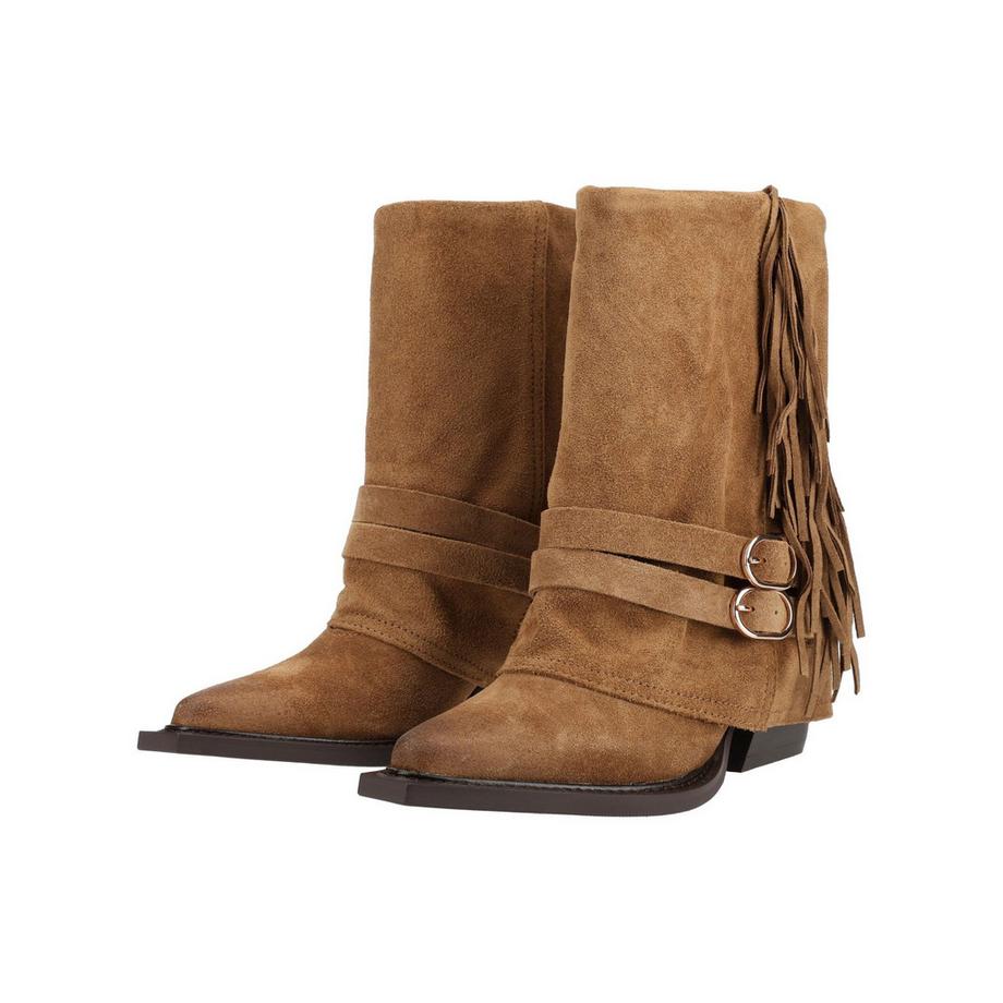STEVE MADDEN Stiefelette mit Fransen und Schnallenriemen  