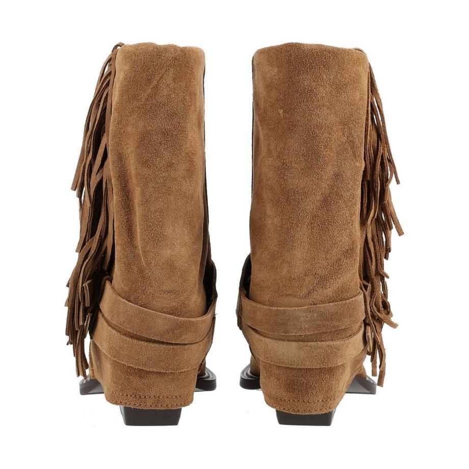 STEVE MADDEN Stiefelette mit Fransen und Schnallenriemen  