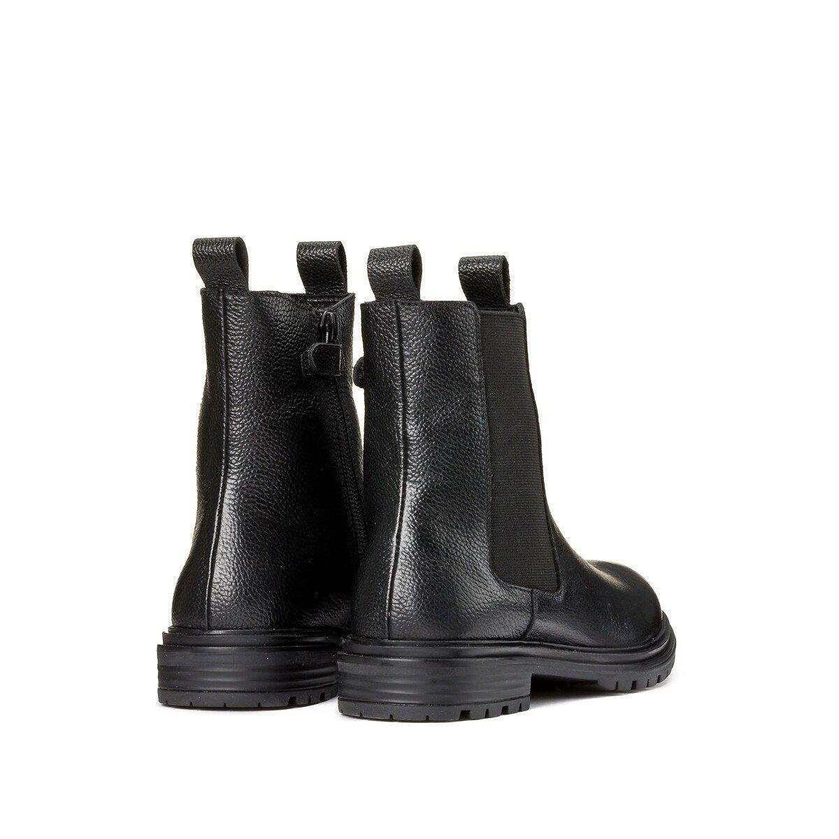 La Redoute Collections  Bottines montantes en cuir zippées 
