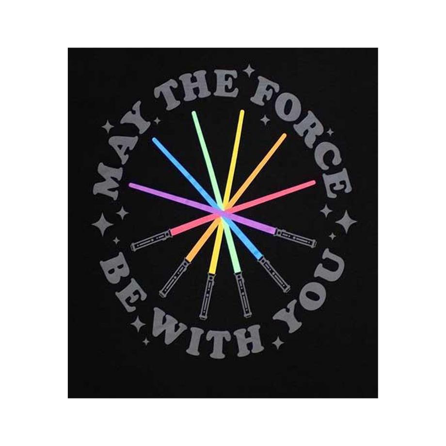 STAR WARS Star Wars May The Force Be With You Sabres Laser Arc-en-ciel T-Shirt  