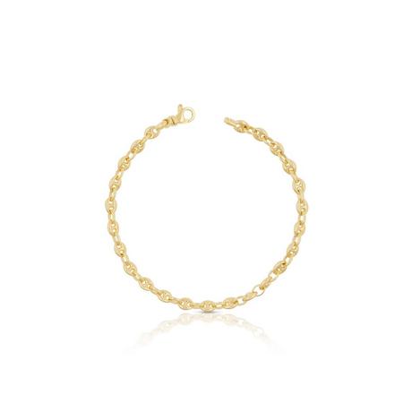 MUAU Schmuck  Bracelet forçat de bateau Bracelet or jaune 750, 19cm, 4,5mm 