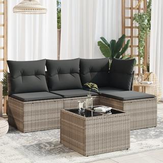 VidaXL set divano da giardino Polirattan  