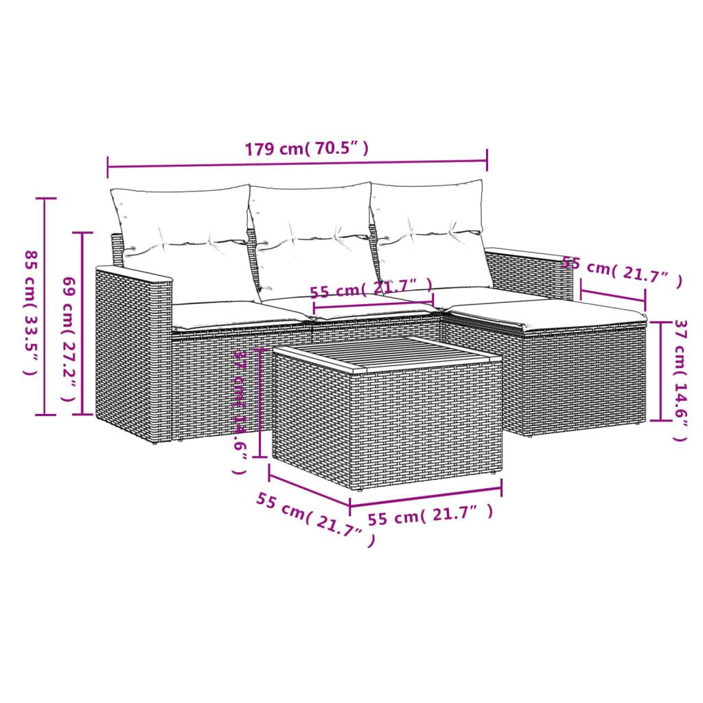 VidaXL Garten sofagarnitur poly-rattan  