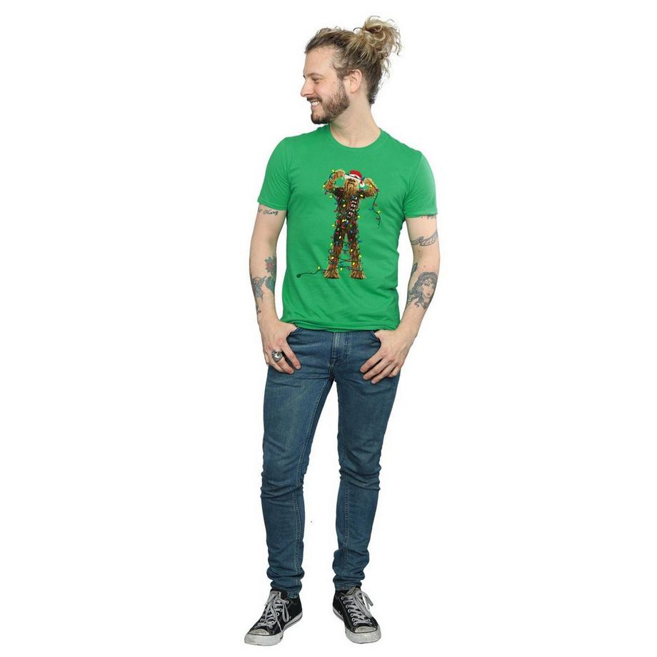STAR WARS Star Wars Chewbacca Luci di Natale T-Shirt  