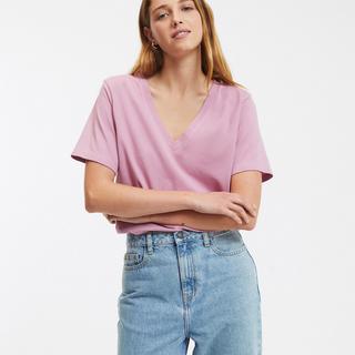 La Redoute Collections  T-Shirt mit V-Ausschnitt 