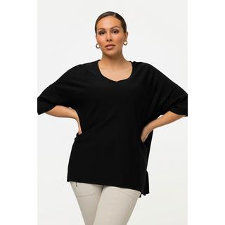 Ulla Popken Pullover Oversized Scollo a V Mezza Manica  