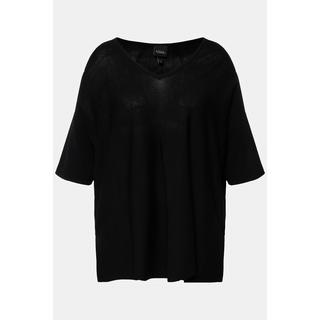 Ulla Popken Pullover Oversized Scollo a V Mezza Manica  