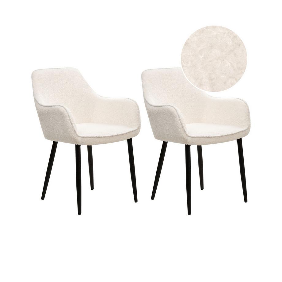 Set di 2 sedie da pranzo en Bouclé Moderno ALDEN