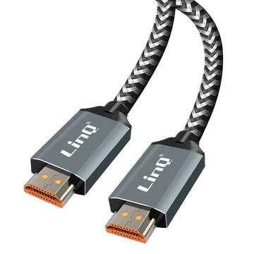 Cavo HDMI 8K UHD Nylon Nero LinQ 1.5m