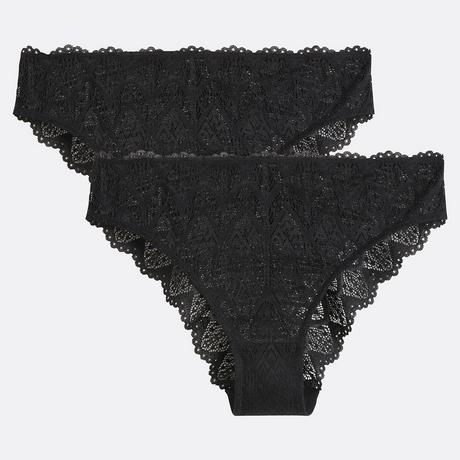 La Redoute Collections Lison Confezione da 2 Slip in Pizzo  