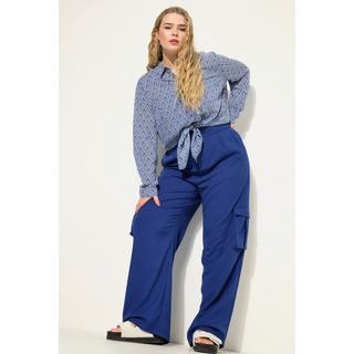 Studio Untold  Cargohose, High Waist, Wide Legs, teilelastischer Bund, Cargotaschen 