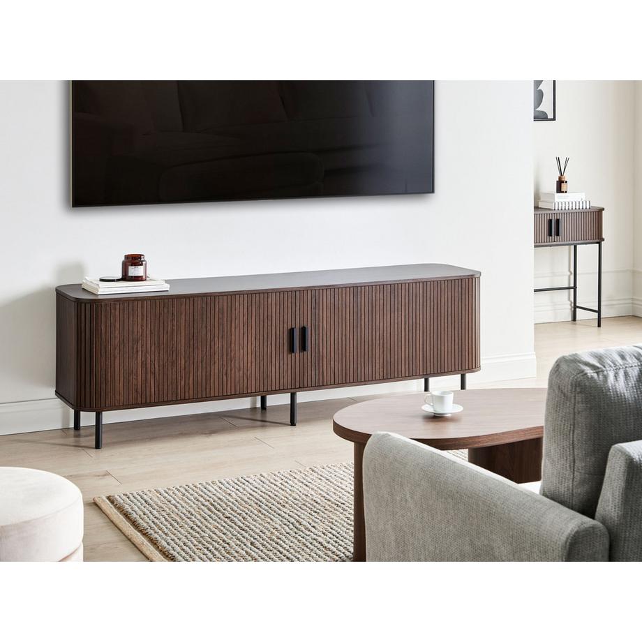 Beliani Meuble TV en MDF Rétro BRADLEY  