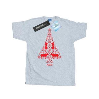 Disney Frozen Maglietta Albero di Natale Maniche Corte  