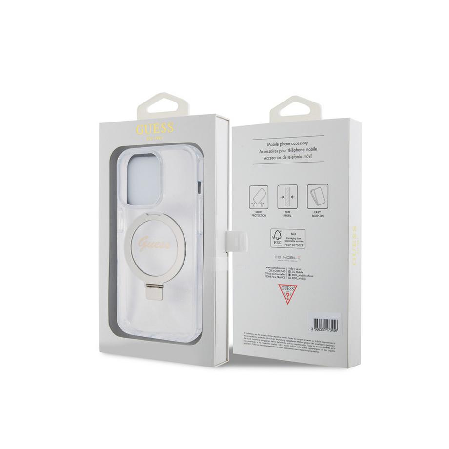 GUESS  Hülle iPhone 15 Pro Max TPU Ring Stand 