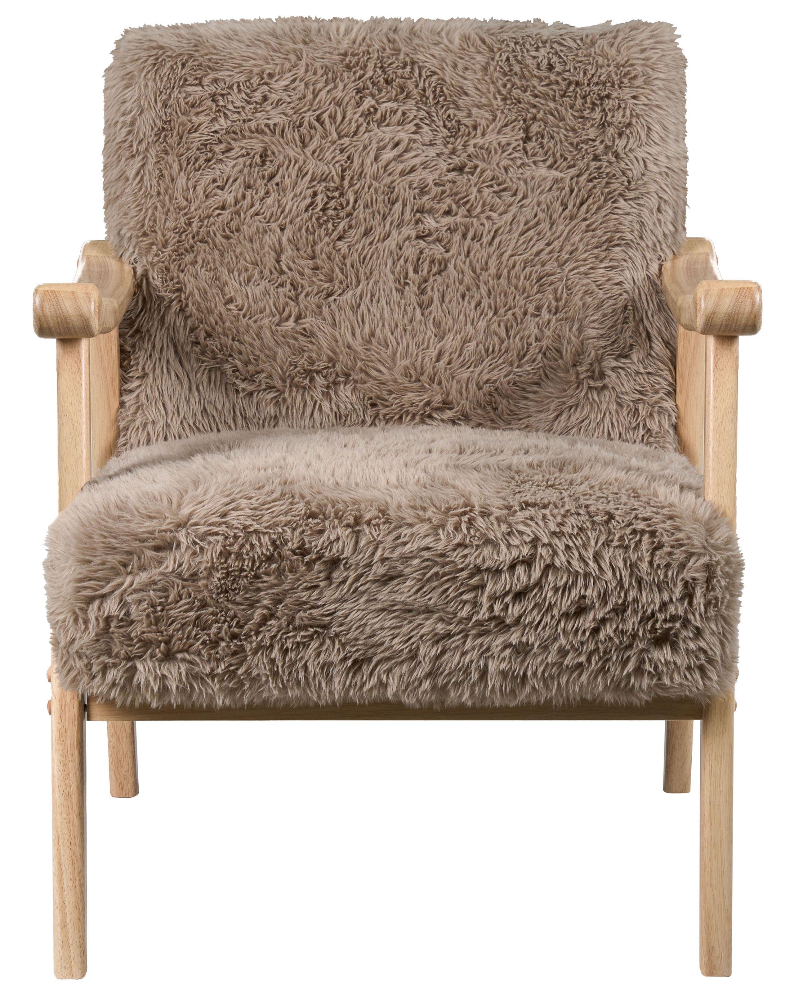 Beliani Sessel aus Webpelz Landhausstil LEKNES  