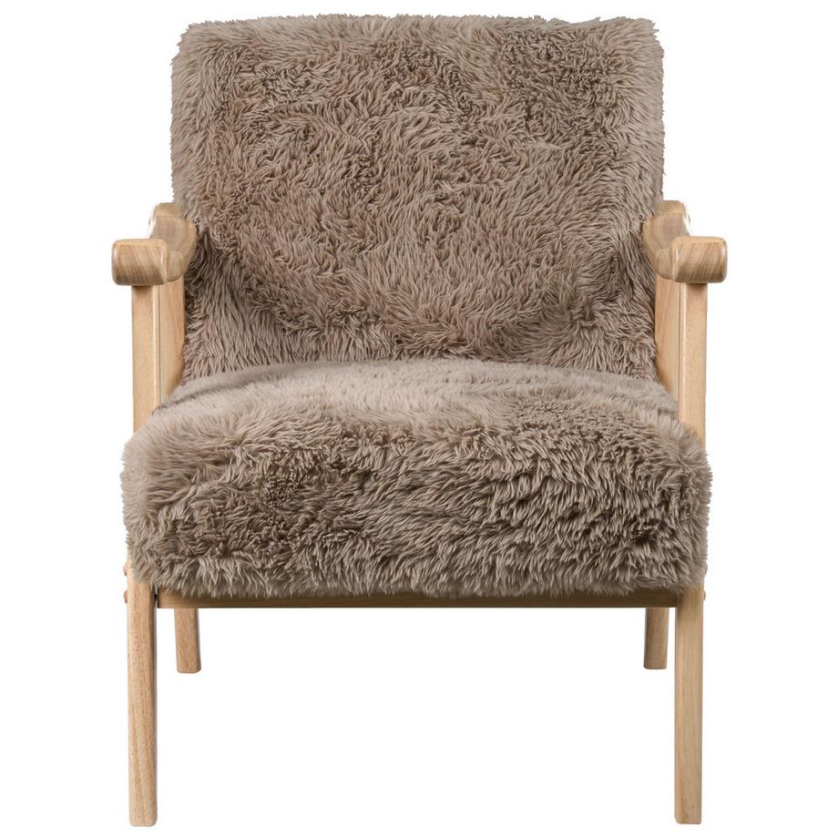 Beliani Sessel aus Webpelz Rustikal LEKNES  