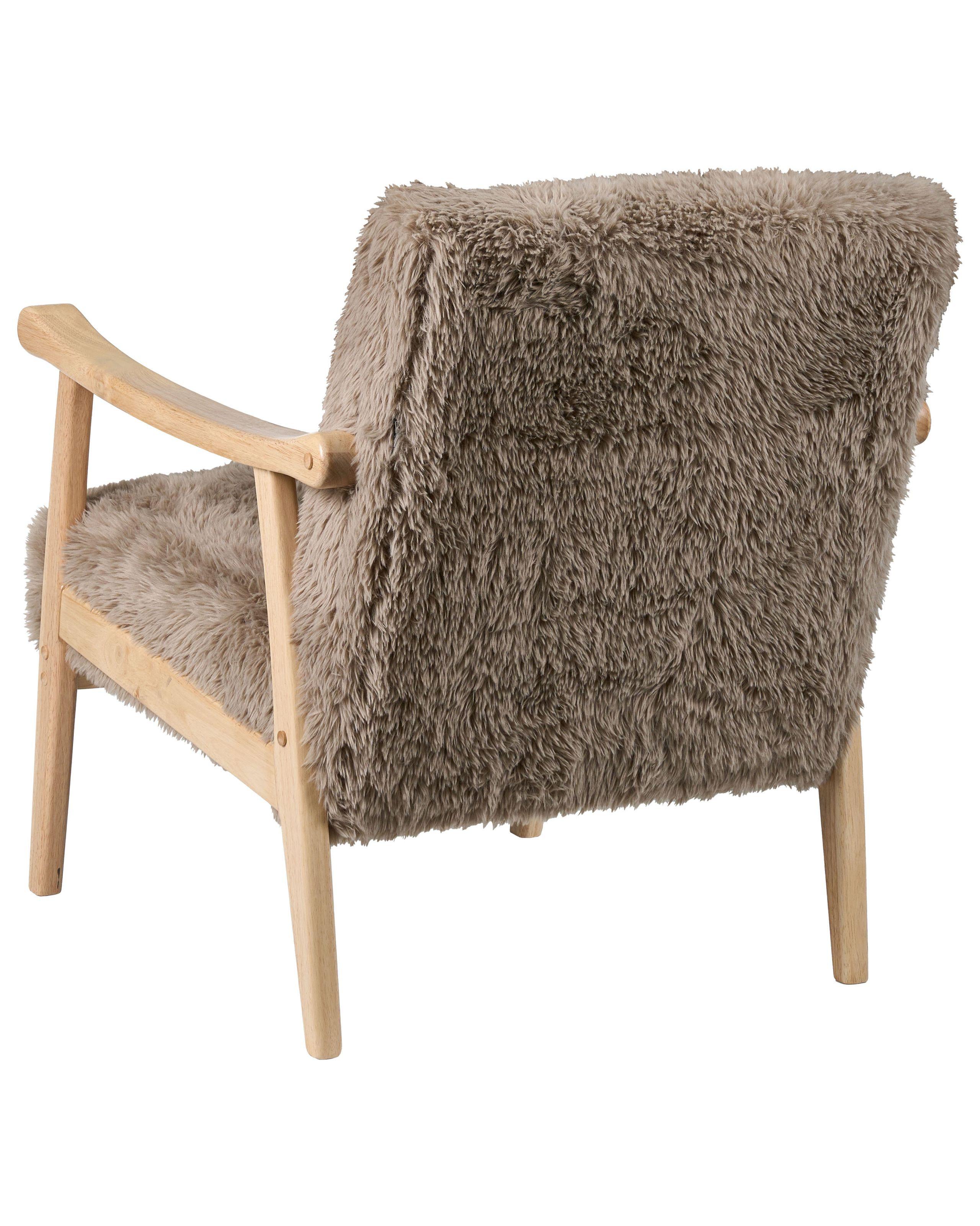 Beliani Sessel aus Webpelz Landhausstil LEKNES  