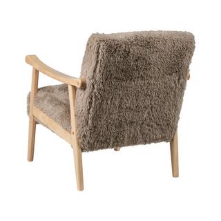 Beliani Sessel aus Webpelz Landhausstil LEKNES  