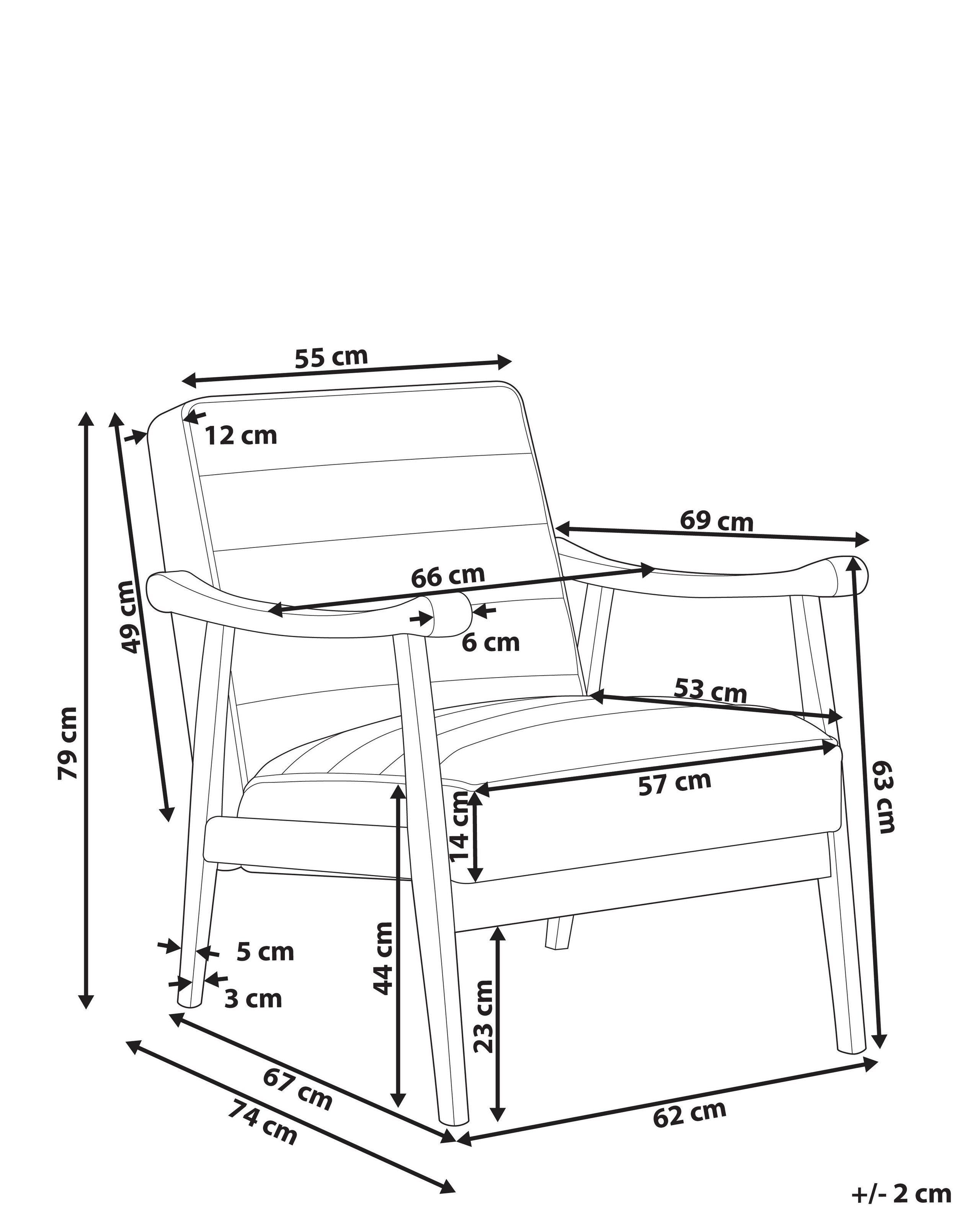 Beliani Sessel aus Webpelz Landhausstil LEKNES  