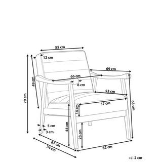 Beliani Sessel aus Webpelz Landhausstil LEKNES  