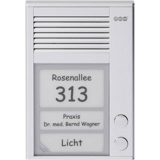 AUERSWALD  TFS-Dialog 202 Citofono Cablato Kit completo Casa Bifamiliare Argento 