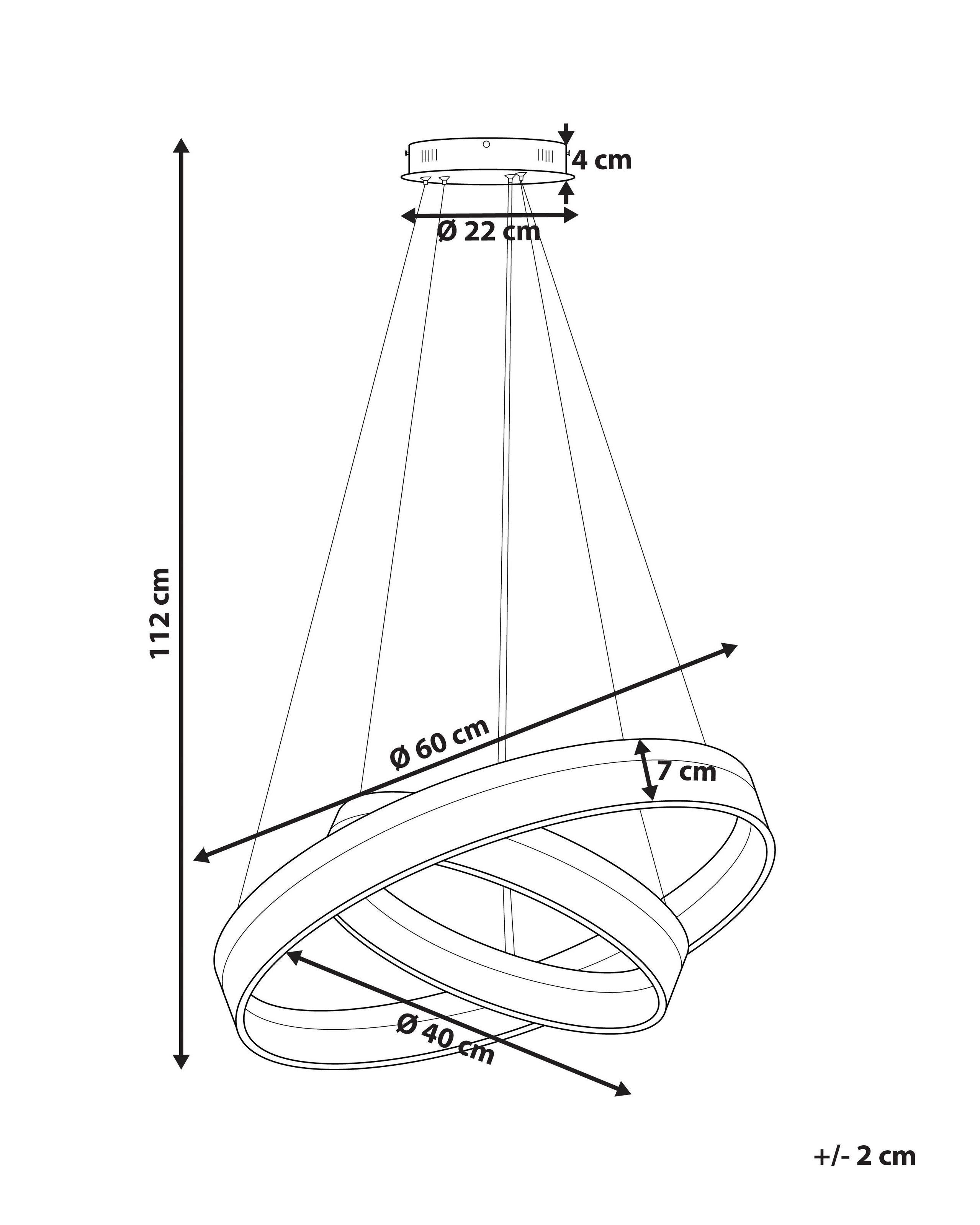 Beliani Lampe suspension en Aluminium Moderne PUZI  