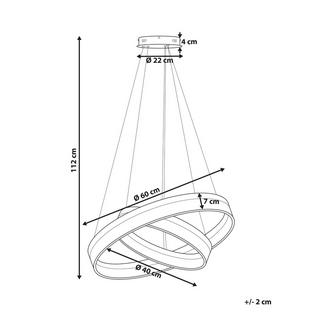 Beliani Lampe suspension en Aluminium Moderne PUZI  