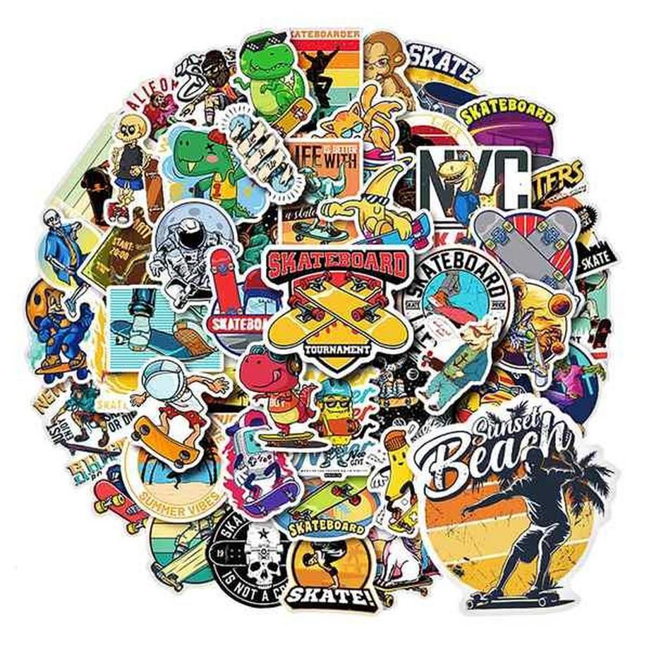 Pack d'autocollants - Skateboard
