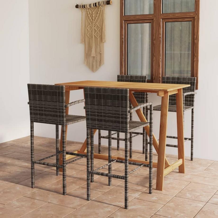 VidaXL Ensemble de bar de jardin bois d'acacia  