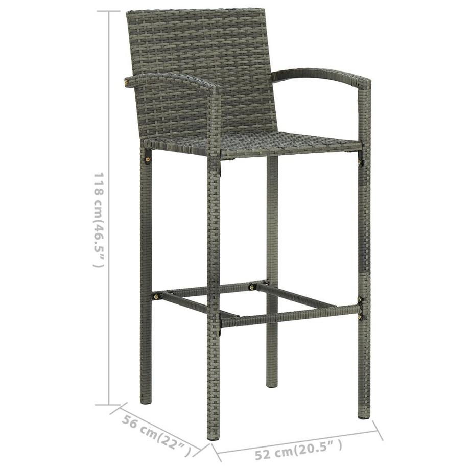 VidaXL Ensemble de bar de jardin bois d'acacia  