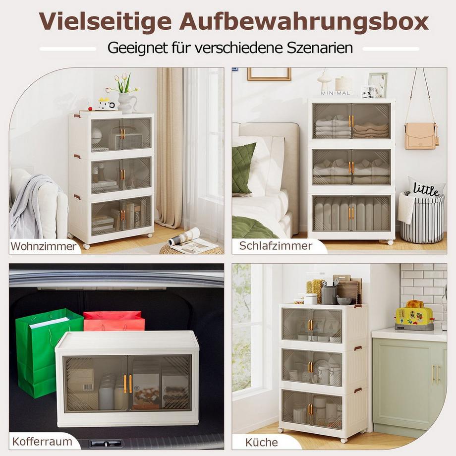 Northix Aufbewahrungsbox mit Rädern, 213L  