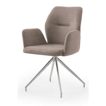 Poltrona girevole profonda marrone