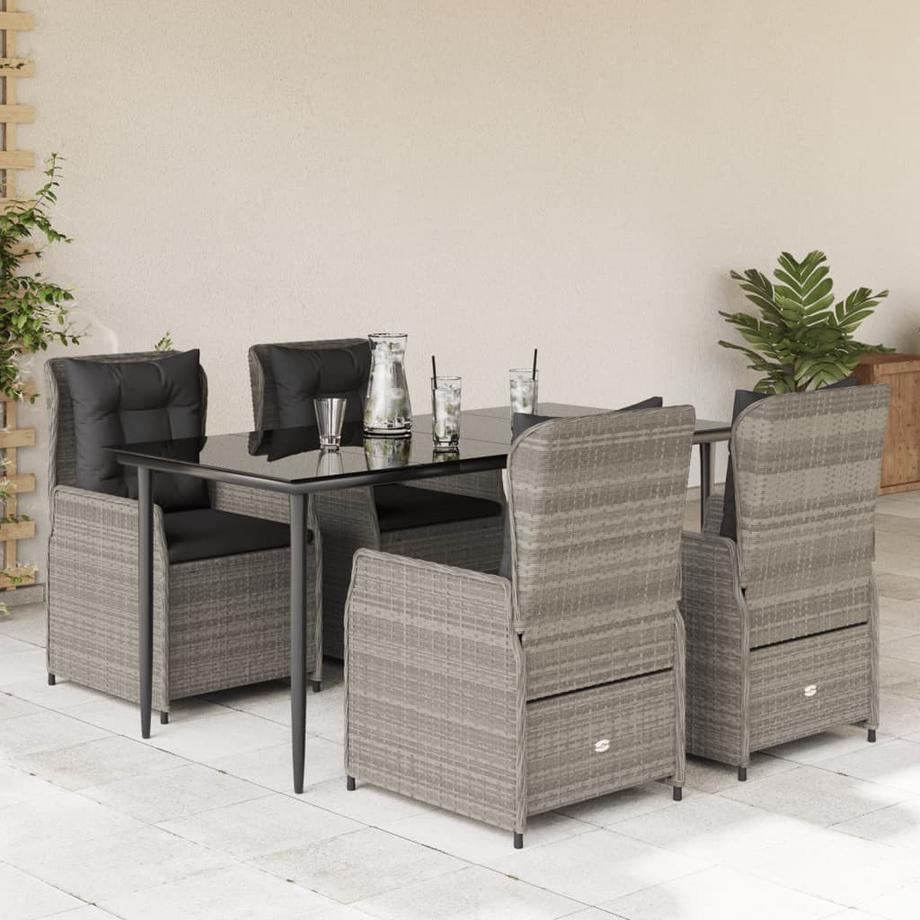 VidaXL set da pranzo da giardino Polirattan  