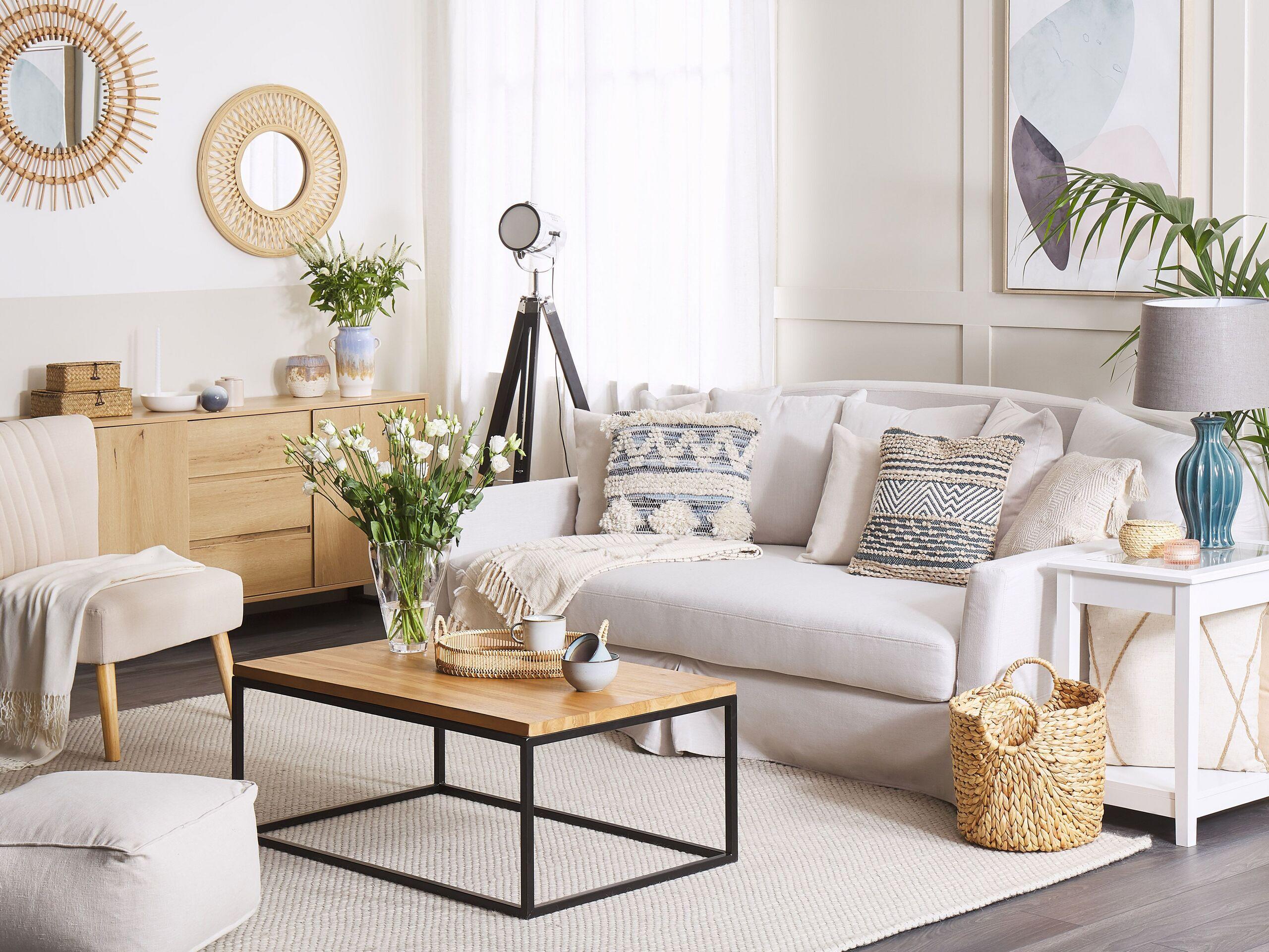 Beliani Lot de 2 coussins décoratifs en Coton Traditionnel EYTELIA  