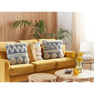 Beliani Lot de 2 coussins décoratifs en Coton Traditionnel EYTELIA  