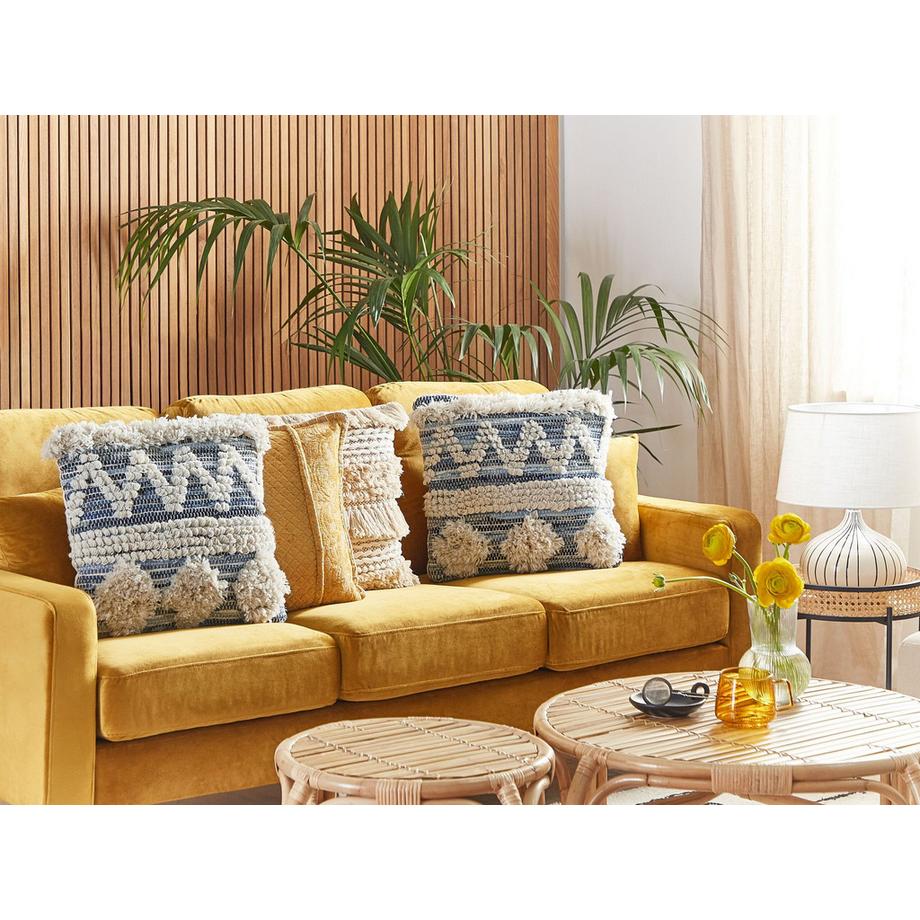 Beliani Set di 2 cuscini en Cotone Classico EYTELIA  