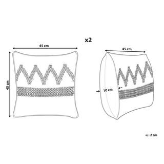 Beliani Kissen 2er Set aus Baumwolle Klassisch EYTELIA  
