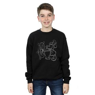 Disney  Mickey Mouse Steamboat Sketch Sweatshirt 