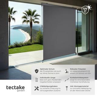 Tectake Senkrechtmarkise Eloise verschiedene Größen UV-beständig und wasserabweisend  